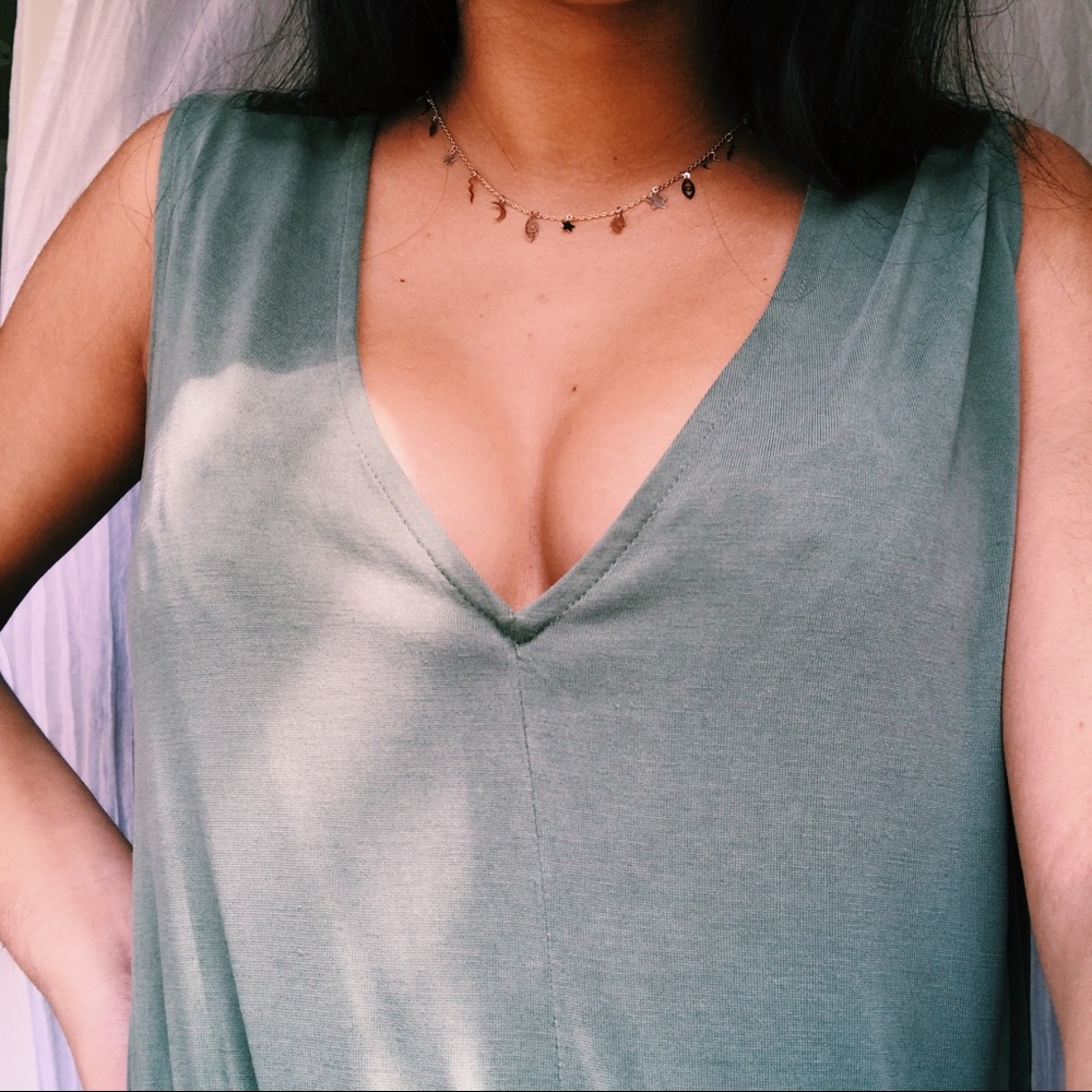 URBAN OUTFITTERS GREEN ROMPER
